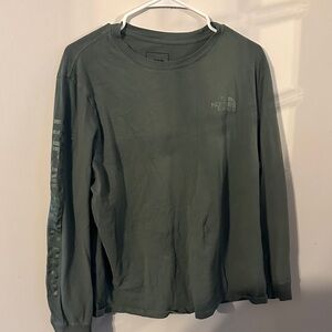 The North Face Olive Green Long-Sleeve Logo Shirt